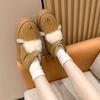 Snow Boots for Women Winter Fur Integrated Short Tube with Thick Velvet Fashionable Anti Slip Bread Cotton Shoes