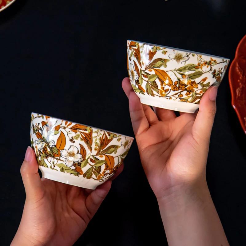 Набор керамических тарелок в стиле ретро, элитная тарелка для стейков в гостиничном ресторане, креативный рельеф, изысканные обеденные тарелки, свадебная посуда