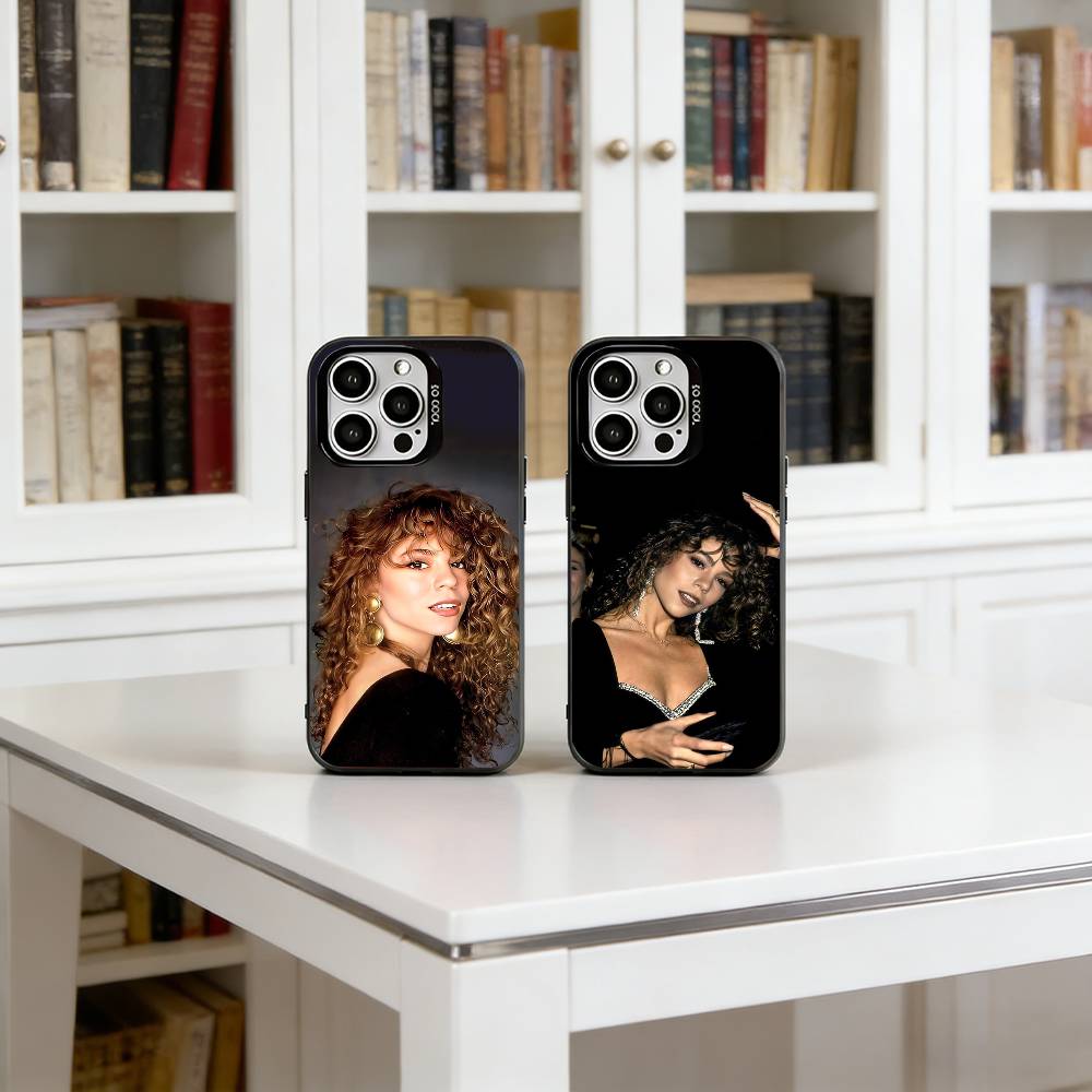 Singer M-Mariah C-Carey Phone Case For iPhone 17,16,15,14,13,12,11 Plus,Pro Max,XS,Colorful Silver Black Cover