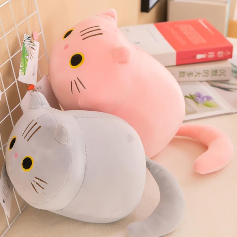 25/35 см Мягкая набивная кукла-кошка, Органза, Обнимающая подушка, Подушка, В Инстаграм, Черный кот, Плюшевая игрушка, Кукла для девочки, Подарок, Плюшевая игрушка, Набитые игрушки
