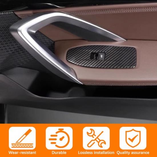 Car Door Window Lift Switch Button Panel Cover 4Pcs For BMW X1 / IX1 -2025