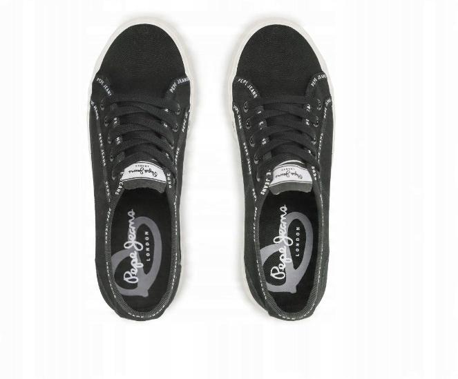Pepe Jeans Brady Rib Damskie Buty Czarne Trampki Niskie 36 Awe
