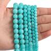 Синие бусины из натурального камня амазонита, матовый нефрит, круглые свободные бусины-разделители для изготовления ювелирных изделий, браслет, ожерелье, 6 мм, 8 мм, 10 мм