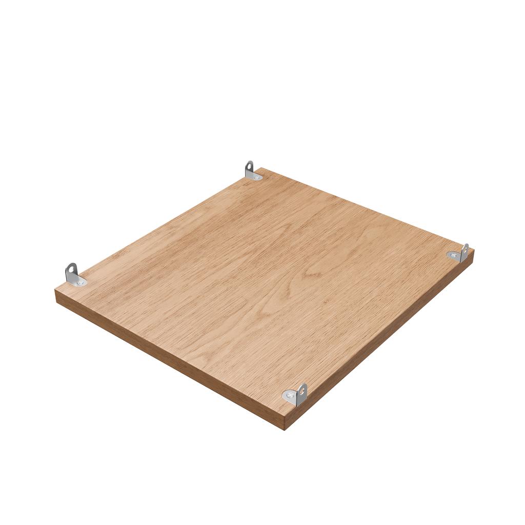 40cm Bathroom Washstand with Storage Shelf, Universal Replacement Shelf with Mounting Material for Cabinet or Usable Alone, Natural Wood Grain