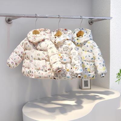 Детское пуховое пальто с хлопковой подкладкой Зимняя одежда Пальто с хлопковой подкладкой Пальто с хлопковой подкладкой Осень и зима Средний и маленький Теплый топ на флисовой подкладке