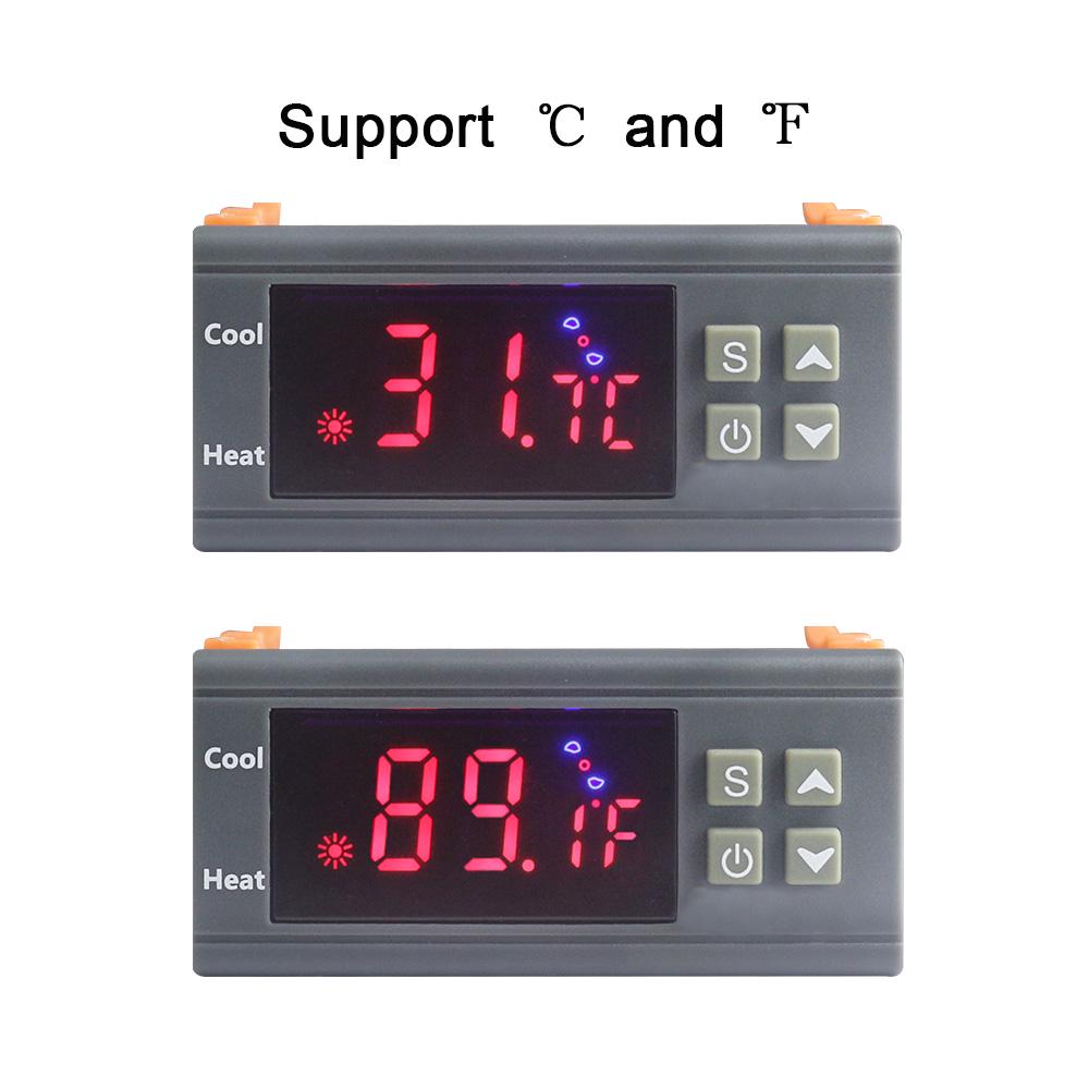 KT1230W 90-250V 30A C/F Digital Thermostat Temperature Controller Regulator -50~110C with NTC Sensor Relay Output