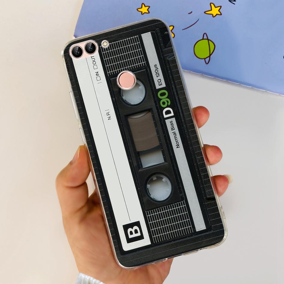 For Huawei P Smart Case FIG-LX1 FIG-LX2 FIG-LX3 Back Cover Fashion Flower Marble Clear Silicone Soft Funda For PSmart 2018 Coque
