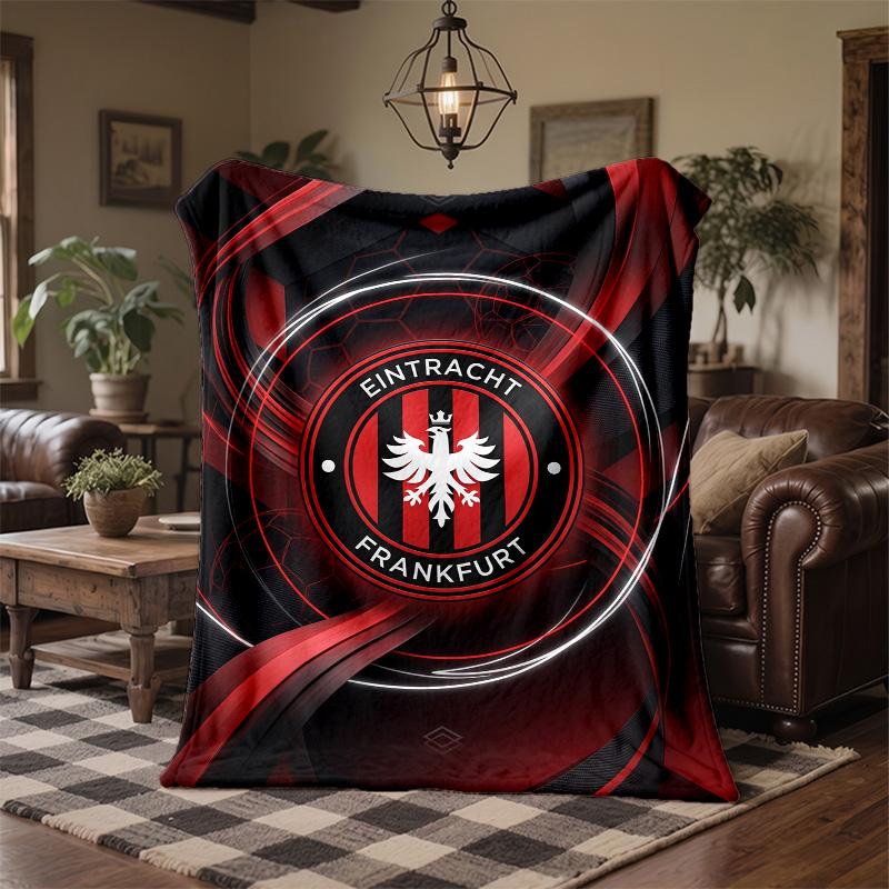 Eintracht Frankfurt Football Print Flannel Blanket Soft Warm Sofa Bed Throw Blanket For Home Office Bedroom
