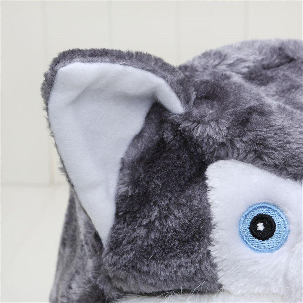 New Cute Kids Cap Soft Earmuff Animal Style Plush Hat Mascot Huskies Hat Hat Toys