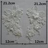 Black And White I Polyester Embroidery Hollow Pair Of Flower Beads Drilling Sewing Lace Diy Collar Decorative Clothing Accessories
