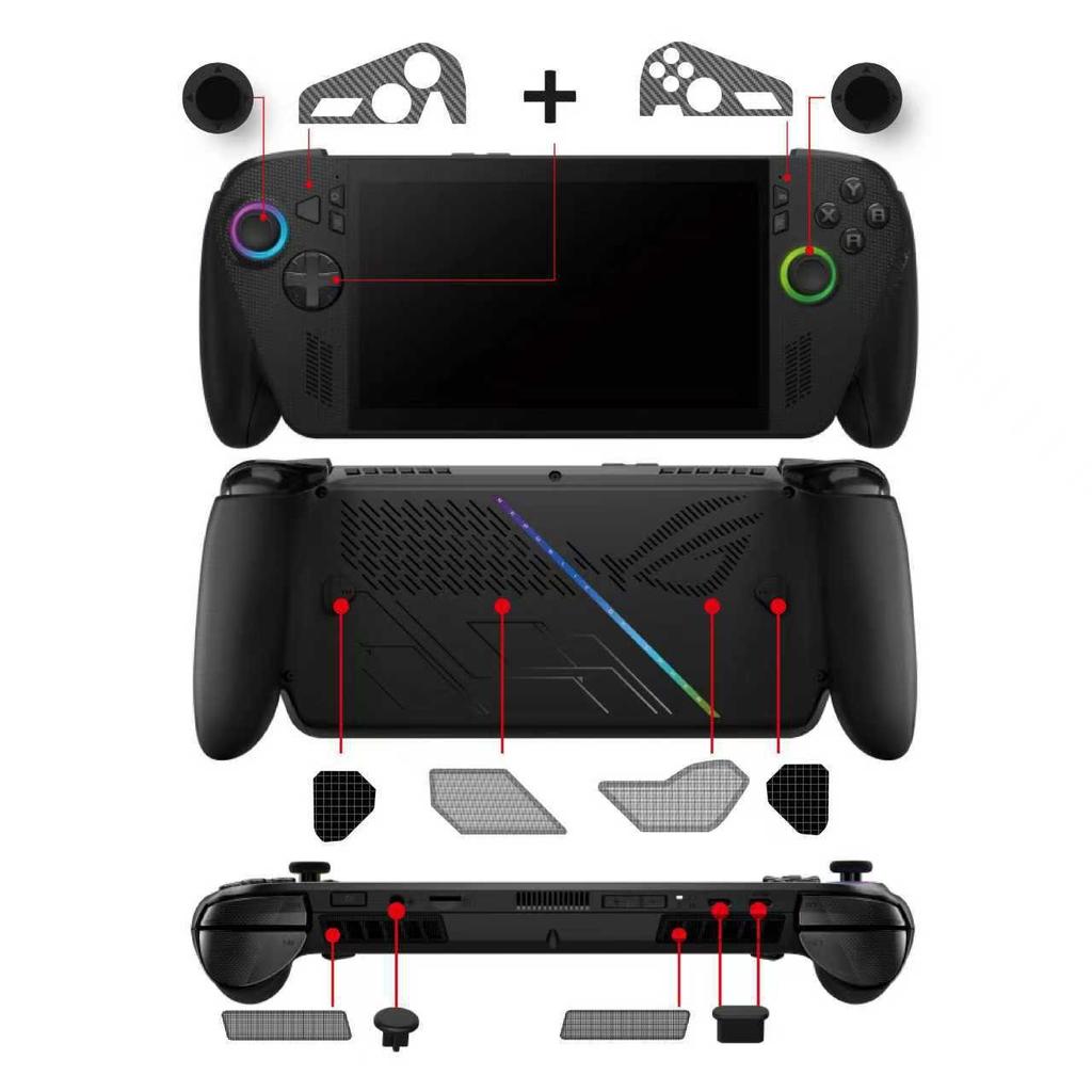 1 комплект пылевого фильтра для ROG Для Xbox Ally-X Сетчатый набор и защитные наклейки от царапин в комплекте Портативный набор для защиты от пыли