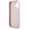 Guess Grained Roses Big 4G logo case for iPhone 16 pink