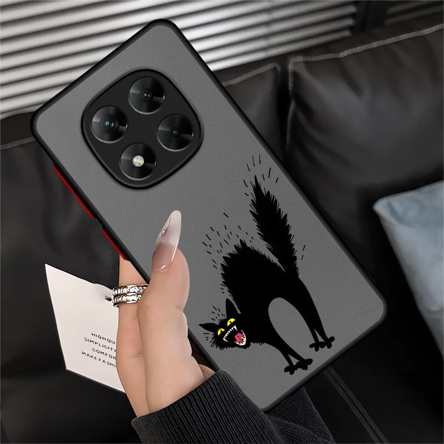 Чехол для Xiaomi Redmi Note 14 10 11 13C 12 9S 13 Pro Plus A4 14C Funda Задняя крышка телефона Раздраженный кот