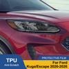 Виниловая пленка с высоким глянцем для Ford Kuga/Escape 2020-2026, защитная пленка для фар автомобиля, дымчато-черная, с защитой от царапин, предварительно вырезанная