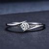 Изысканное и простое женское кольцо с ослепительными кристаллами и двумя головками, наполненное слиянием, свадебные ювелирные украшения