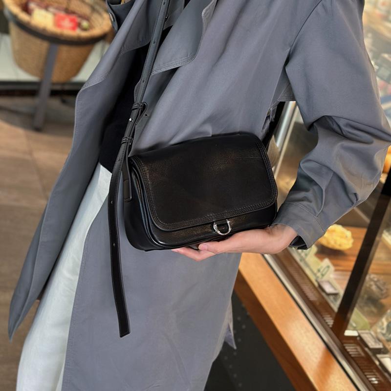 Простая и элегантная женская кожаная сумка на одно плечо для весны и лета