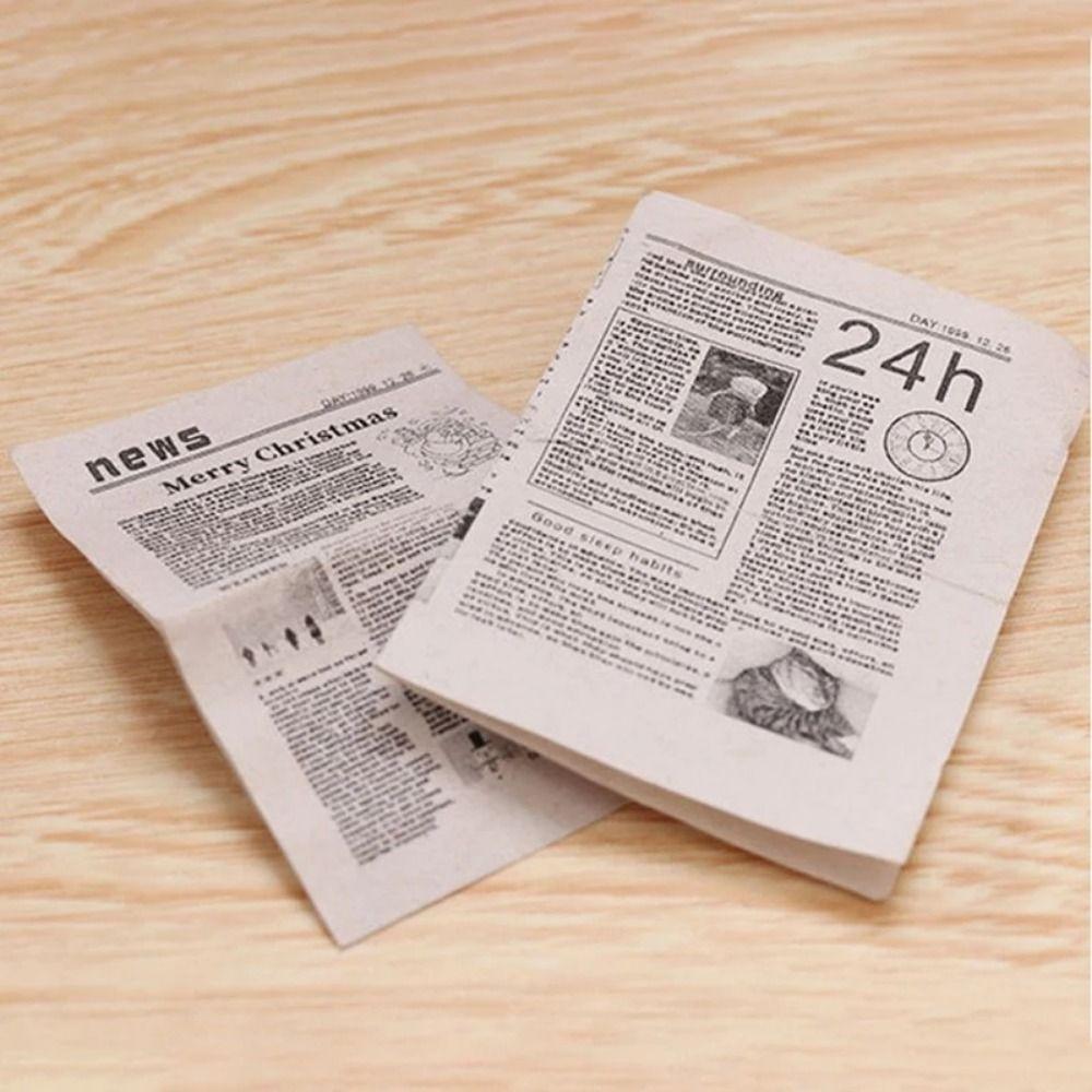 1/12 Dollhouse Simulation Model Mini Doll House Decor New Miniature Retro Newspaper Set