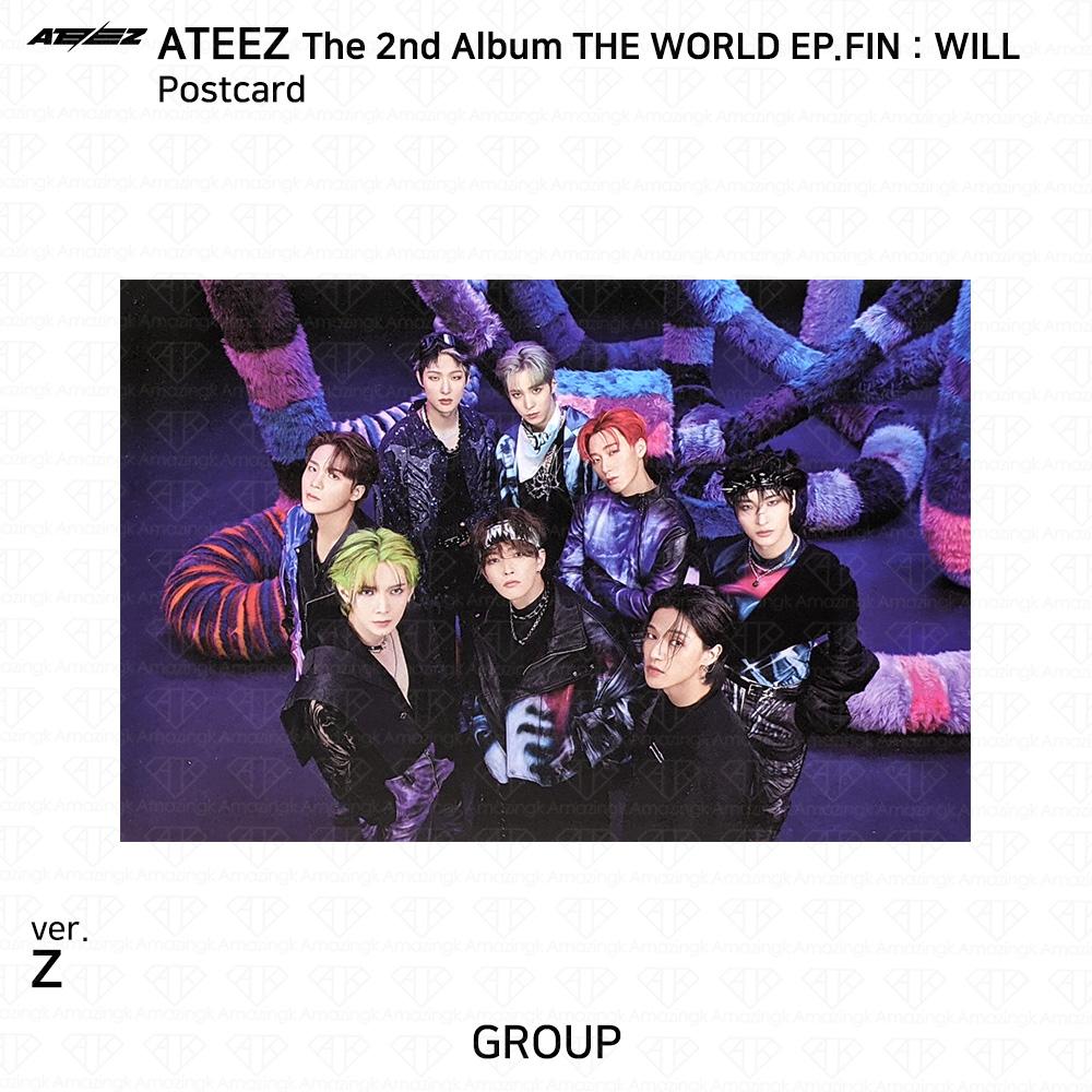 ATEEZ 2-й альбом WORLD EP.FIN WILL Открытка KPOP K-POP