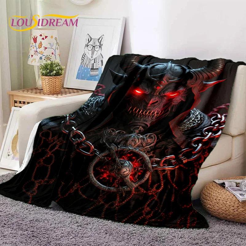 Gothic Horror Monsters Demon Skull Soft Flannel Blanket for Beds Bedroom Sofa Picnic,Throw Blanket for Cover Outdoor Leisure Nap