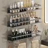 1pc Bathroom Shelf, Bathroom Organiser, Cosmetic Organiser, Wall Mounted Organiser with Bath Towel Hooks and Towel Bars