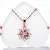 Женщины кубический цирконий снежинка кулон ожерелье серьги серьги кольцо комплект ювелирных изделий