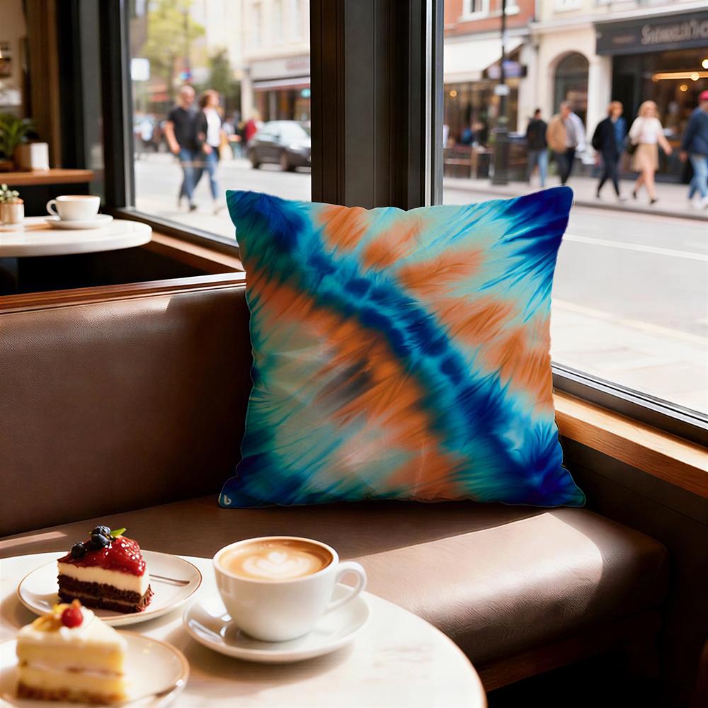 Tiedye Cushion Cover Set of Decorative Short Plush Pillow Covers for Sofa Soft Cushion Case x cm