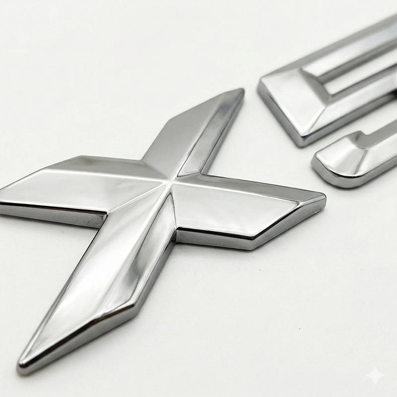 NEW 3D ABS Car Rear Trunk Emblem Badge Sticker For BMW X1 X2 X3 X5 X6 GT Z4 Glossy Black Chrome Logo Decal Styling Accessories ue2