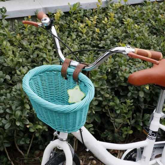 Hand Woven Bicycle Basket Large Capacity Strong Load Bearing Easy Installation Handlebar Bike Front Basket Replacement