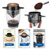 Portable Folding Hand Brewed Coffee Filter Dripper Cone for Drip Coffee and Tea with Stainless Steel Holder No Filter Paper