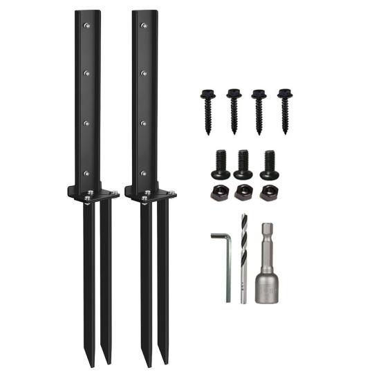 1/2/4Pcs Fence Post Repair Kit Stainless Steel Screw-Connected Sturdy Fence Mender with Unparalleled Thickness for Tilted And Broken Wooden Fence Post