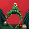 Повязка на голову с блестками в форме рождественской елки, реквизит для выступлений, рождественский обруч для волос, костюм для Рождества