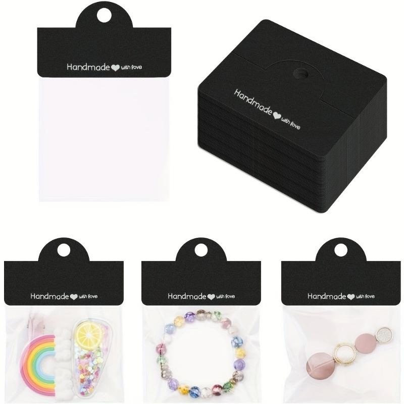 Jewelry Gift Bag Set -100pcs, Clear Brown Pouches For Earrings, Bracelets, Keychains - Perfect For Small Business Pieceaging & Craft Displays