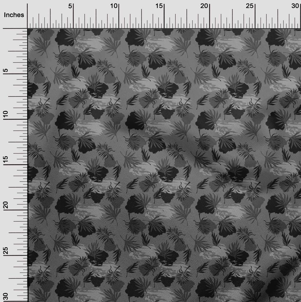 oneOone Хлопковая гибкая серая ткань с листьями и абстрактной текстурой, швейная ткань по ярдам, напечатанная своими руками, швейные принадлежности для одежды 40 дюймов