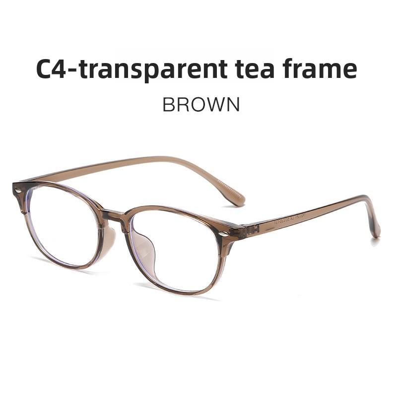 Red Frame Eyeglasses With Blue Light Protection For Oval Face Stylish Men Women