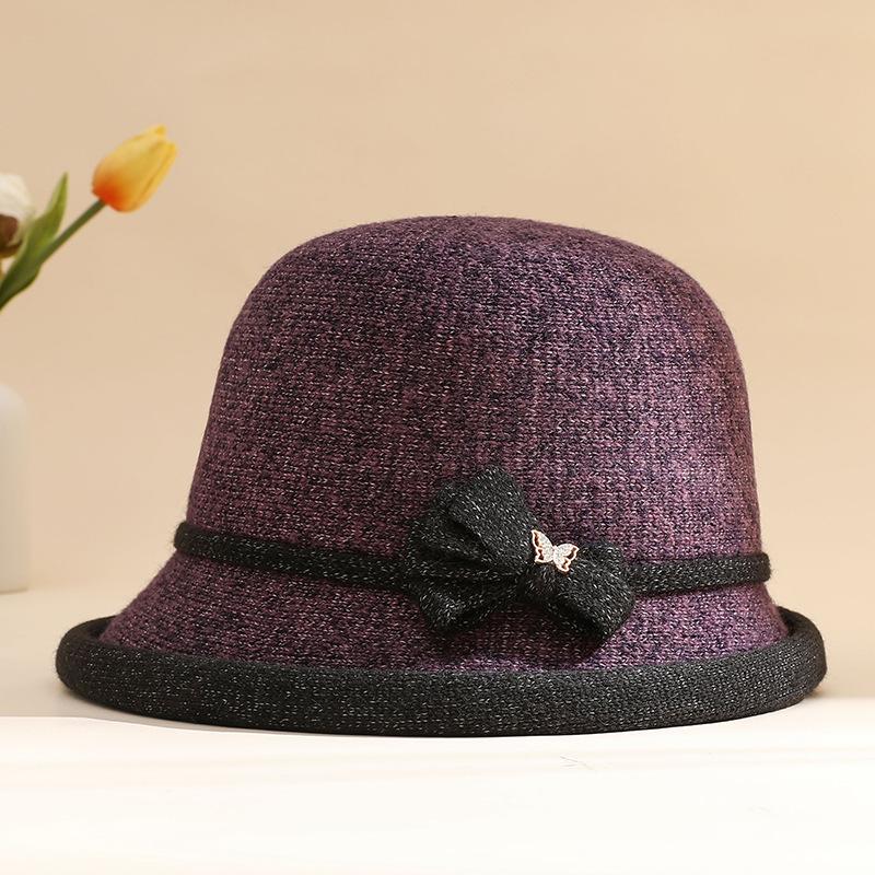 Новая модная женская шляпа женская осенне-зимняя универсальная шляпа-ведро средняя шляпа-котелок с гофрированным верхом уличная повседневная шляпа-ведро
