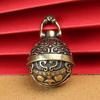 Vintage Brass Keychain Pure Copper Gluttonous Bell Car Key Chain Pendant