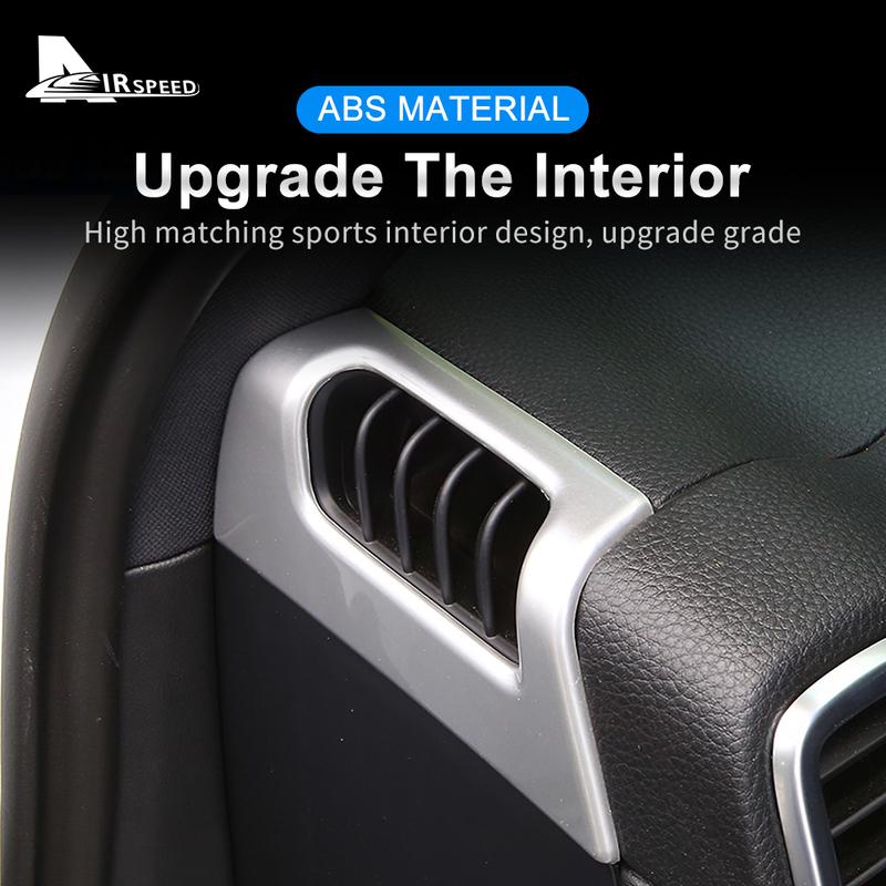 Chrome Abs Car Front Side AC Air Outlet Vent Trim Cover for Porsche Cayenne 2011- Decor Interior Auto Accessories