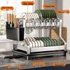2-Tier Stainless Steel Countertop Dish Drying Rack