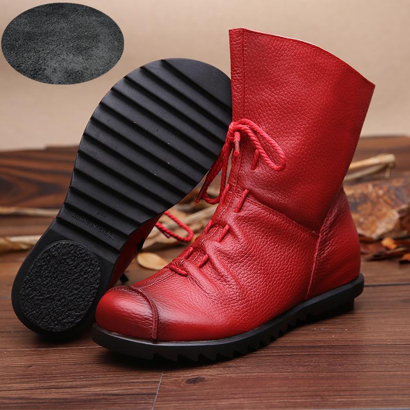 Women's Demi-season Boots Made of Genuine Leather