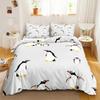 Penguin Duvet Cover Antarctic Animals Duvet Cover For Boys Girls Cartoon Style Twin Size Winter King Polyester Qulit Cover