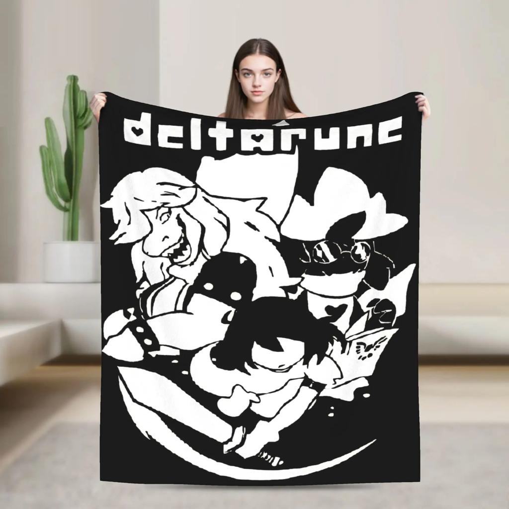 CARTOON Flannel Blanket, Boho Floral & Heart Pattern Throw, Soft Cozy for Bohemian Home Decor, Warm Sofa Couch Gift