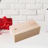 Portable Wood Storage Box Jewelry with Rectangular Lid Wooden Case