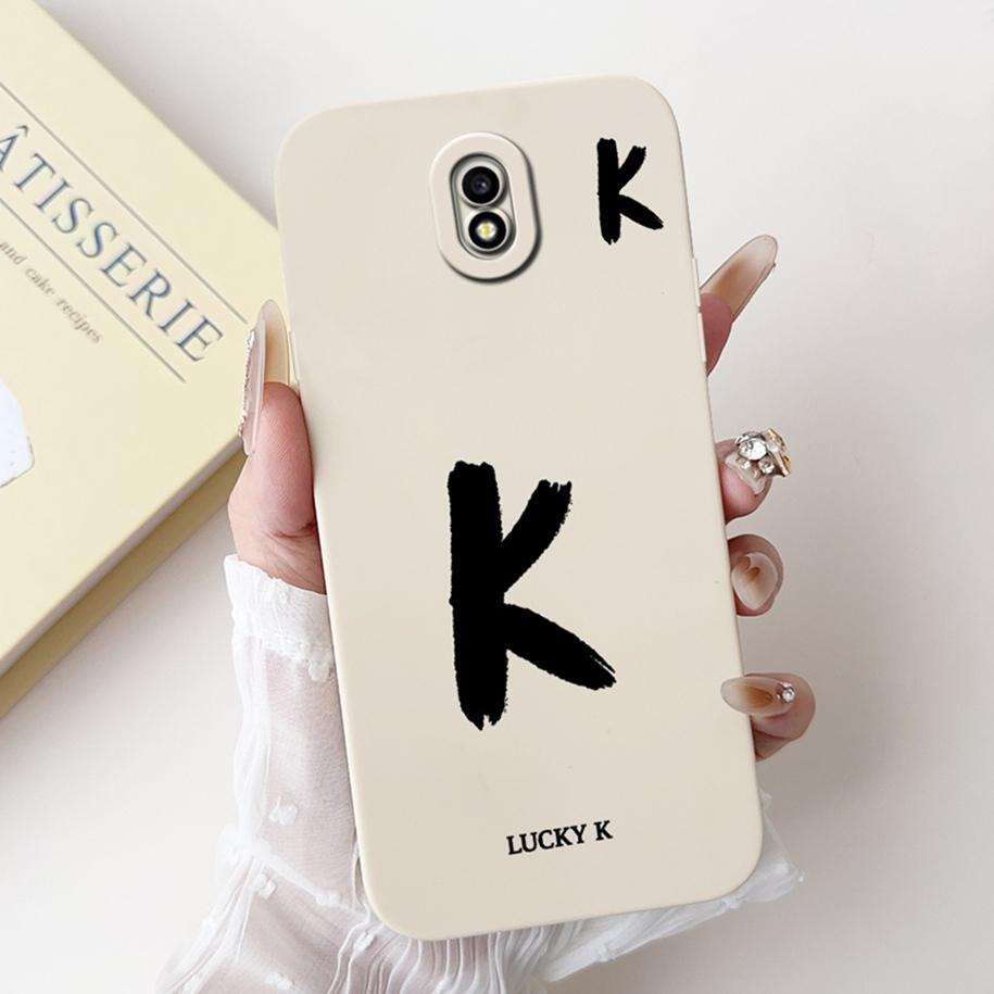 For Samsung Galaxy J7 2017 Case J730F Cover Lucky Letters Soft Silicone Protective Cover For Samsung J3 J5 Pro 2017 J7Pro Bumper