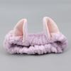 Cute Cat Ears Headbands for Women Girls Facial Spa Headband Coral Fleece Cosmetic Makeup Hairbands Washing Face Headwrap Skincare Hair Accessories