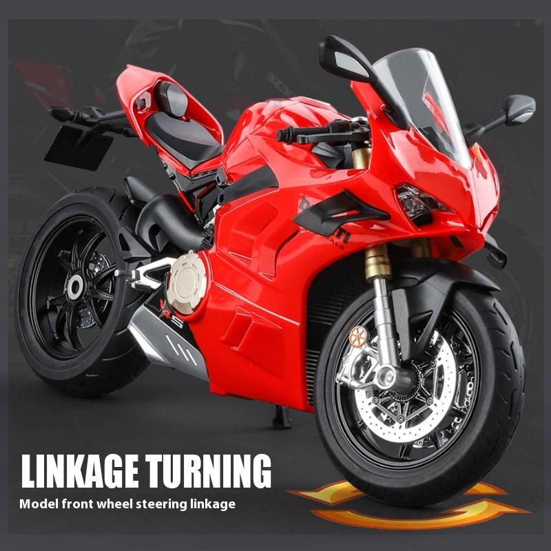 Модель мотоцикла Ducati V4S из сплава, масштаб 1/9, Изысканное настольное украшение, Лучший предмет коллекционирования для любителей мотоциклов, Подарок на Хэллоуин