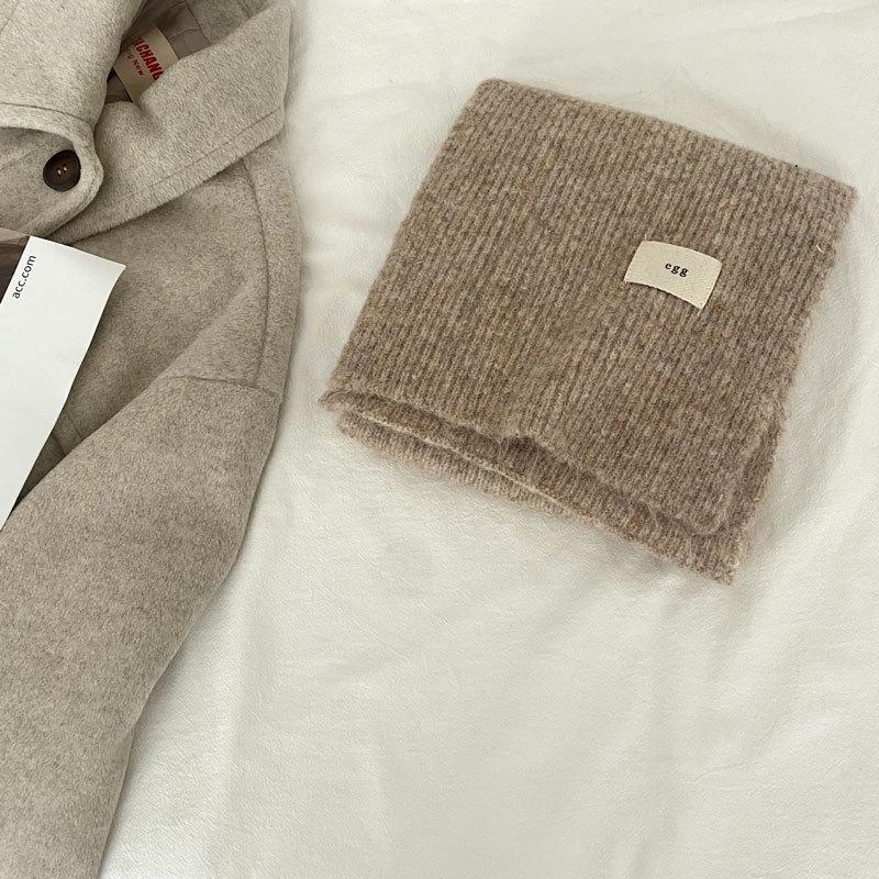 Чистые цветные воспоминания ~ Мягкий и липкий лейбл-имитация кашемирового шарфа: Трикотаж унисекс в стиле ретро для теплого и модного образа