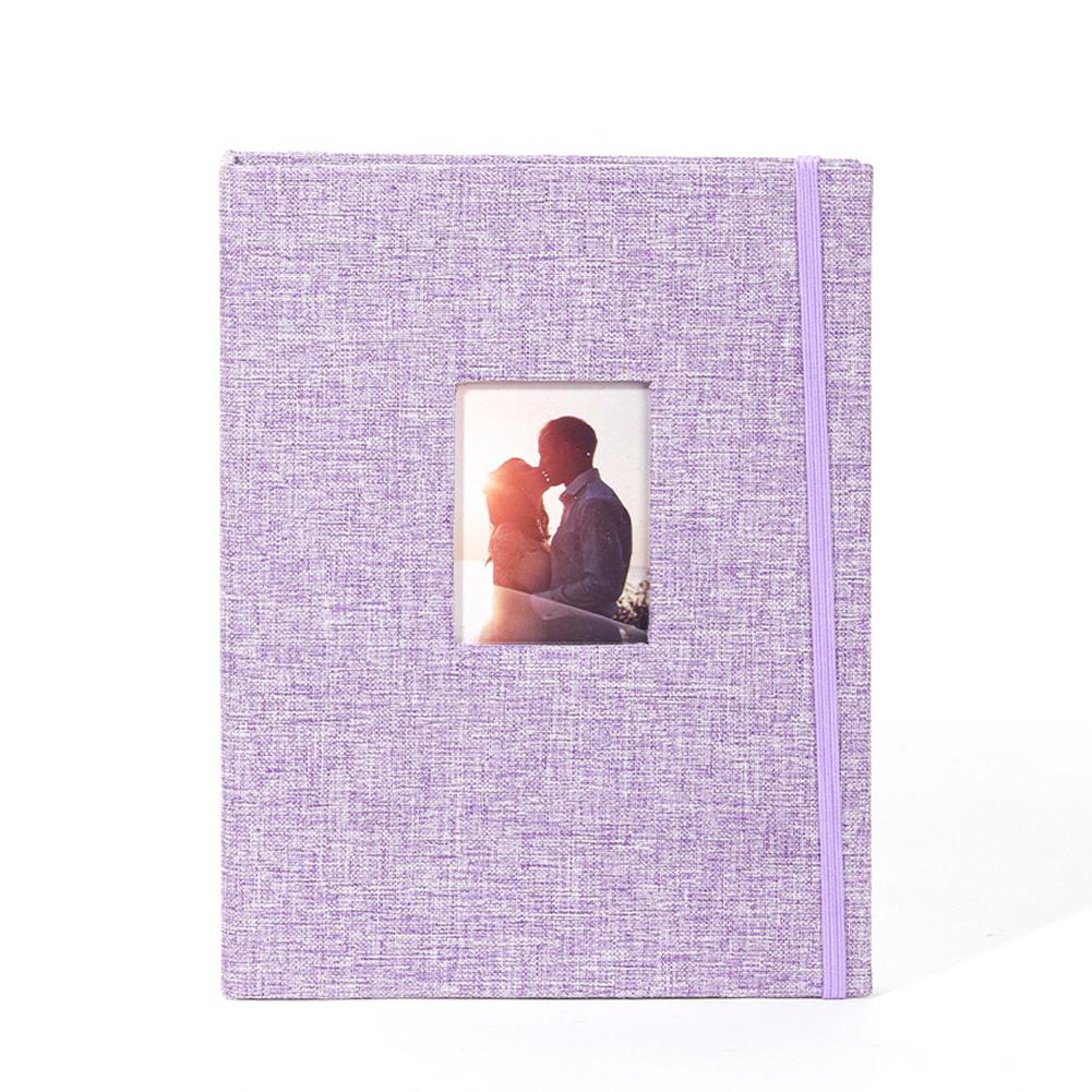 3-inch Instant Picture Case Cotton Hemp 208 Pockets Mini Instant Picture Album Waterproof Strap Design for Photo Business Card