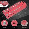 Portable Nut and Bolt Fine Thread Nut and Bolt Size Gauge, Versatile Thread Chaser Set ,Red less