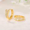 Huitan Современный модный дизайн женские серьги-кольца металлический золотой цвет заявление ухо аксессуары для офисных леди новые модные ювелирные изделия