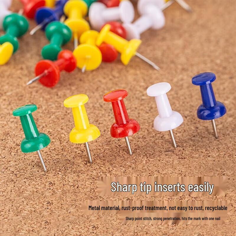 Deli Assorted Color Thumb Tacks